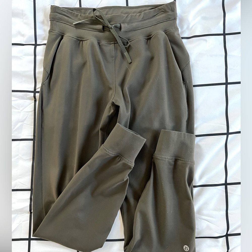 Olive Green Lululemon Ready to Rulu Joggers